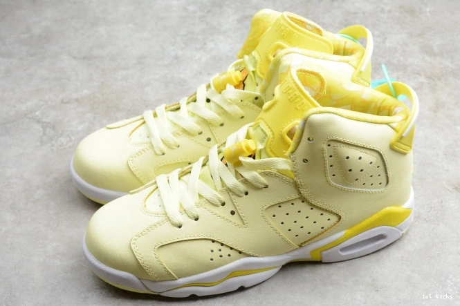 1st Kicks Retro Yellow 543390-800 Jordan Air 6 Floral (GS) Dynamic 0728
